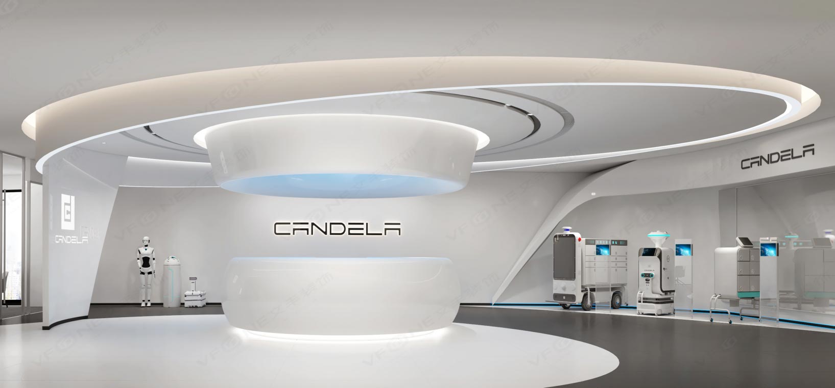 深圳南山展廳設(shè)計機器人展廳設(shè)計效果案例項目-文豐裝飾