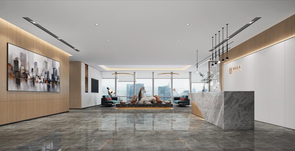 分享2300平方華科資本辦公室設(shè)計效果圖案例-深圳文豐裝飾